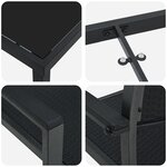 vidaXL Ensemble de dîner de jardin de 4 pièces Noir