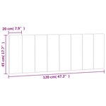 vidaXL Coussin de tête de lit rose 120 cm velours