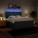 vidaXL Sommier à lattes de lit avec matelas Bleu 180x200 cm Tissu