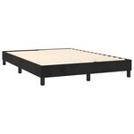 vidaXL Sommier à lattes de lit avec matelas LED Noir 140x190cm Velours