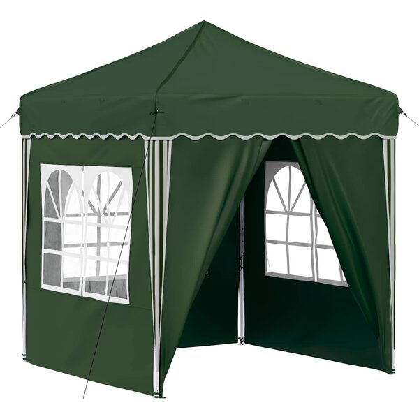 vidaXL Tente de fête pop-up 195 x 195 x 245 cm Vert Tissu Oxford