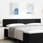 vidaXL Tête de lit Autre avec tête de lit Noir 200 cm tissu