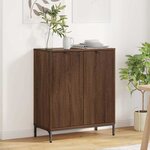 vidaXL Buffet Chêne marron 69 5 x 33 x 82 cm Bois d'ingénierie