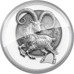 Monnaie YEAR OF THE GOAT 1/2 Oz Argent 5 Cedis Ghana 2027 (PRÉCOMMANDE)