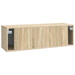 vidaXL Meuble TV mural Chêne Sonoma 98 x 31 x 30 cm Bois d'ingénierie