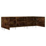 vidaXL Meuble TV chêne fumé 150x30x50 cm bois d'ingénierie