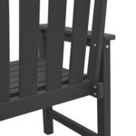 vidaXL Chaises de jardin 4 pièces noir 65 5x55 5x88 cm HDPE