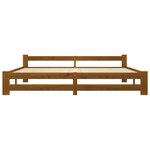 vidaXL Cadre de lit sans matelas marron miel bois pin massif 200x200cm