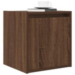 vidaXL Table de chevet murale chêne marron 38x34x40 cm