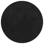 vidaXL Tapis HUARTE à poils courts doux et lavable noir Ø 200 cm