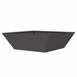 vidaXL Bols de jardin   lot de 5 jardinières noires  50x50x15 cm en acier.
