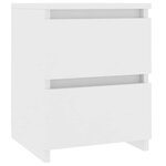 vidaXL Tables de chevet 2 Pièces Blanc 30x30x40 cm Bois d'ingénierie