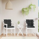 vidaXL Ensemble de coussins pour chaise à dossier bas 2 Pièces