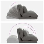 vidaXL Fauteuil de sol ajustable Gris foncé Velours