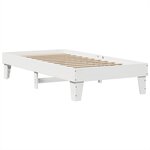 vidaXL Cadre de lit sans matelas blanc 75x190 cm bois de pin massif