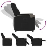 vidaXL Fauteuil inclinable électrique noir tissu