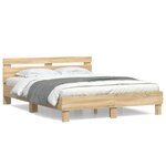 vidaXL Cadre de lit sans matelas chêne sonoma 140x190 cm