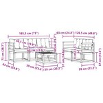 vidaXL Ensemble de canapés d'extérieur 6 Pièces Blanc et crème