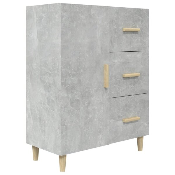 vidaXL Buffet gris béton 69 5x34x90 cm bois d'ingénierie