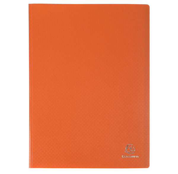 Protège-documents En Polypropylène 5/10e Opak Pochettes Cristal 100 Vues - A4 - Orange - X 10 - Exacompta