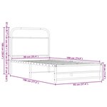 vidaXL Cadre de lit sans matelas 90x190cm chêne marron bois ingénierie