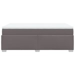 vidaXL Sommier à lattes de lit avec matelas gris 120x190 cm similicuir