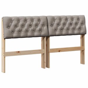 vidaXL Tête de lit capitonnée Taupe 160 cm Pin massif