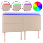 vidaXL Tête de lit à LED Cappuccino 180x5x118/128 cm Similicuir