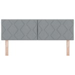 Tête de lit vidaXL Design Blocs Diamants Gris Clair 160 cm Tissu