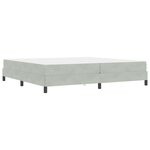 vidaXL Lit boxspring avec matelas Gris clair 200 x 200 cm Velours