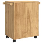 vidaXL Chariot de cuisine FLORO Cire marron 72 5 x 45 x 80 cm
