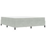 vidaXL Cadre de lit Autre Blanc et gris clair 180 x 200 cm Velours