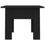 vidaXL Table basse noir 55x55x42 cm bois d'ingénierie