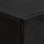 vidaXL Haut Armoire Noir 60 x 33 x 100 cm Bois de mangue massif