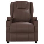 vidaXL Fauteuil de massage Marron Similicuir