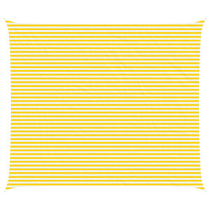 vidaXL Voile d'ombre Jaune et blanc 6 x 7 m 100   polyester Oxford