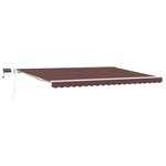 vidaXL Auvent manuel rétractable avec LED marron 450x300 cm