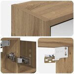 vidaXL Armoire Miroir de Salle de Bain Chêne artisan