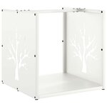 vidaXL Portant de bois chauffage blanc 40x40x40 cm