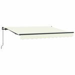 vidaXL Auvent Rétractable Crème 250 x 200 cm tissu