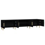 vidaXL Meuble TV noir 180x31 5x40 cm bois d'ingénierie