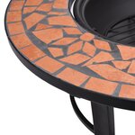 vidaXL Foyer mosaïque Terre cuite 68 cm Céramique
