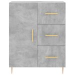 vidaXL Buffet haut Gris béton 69 5x34x180 cm Bois d'ingénierie
