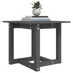 vidaXL Table basse Gris 50x50x45 cm Bois massif de pin