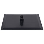 vidaXL Pomme de douche pluie Acier inoxydable 30x30 cm Carrée Noir