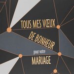 Carte mariage tous mes vœux de bonheur - draeger paris