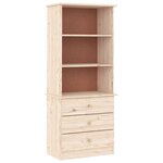 vidaXL Bibliothèque avec tiroirs ALTA 60x35x142 cm bois massif de pin