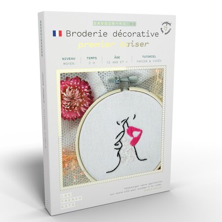 Coffret DIY - Broderie décorative - Premier baiser
