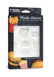 Moule en silicone 20x13 cm Junk food