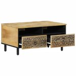 vidaXL Table basse 80x54x40 cm bois de manguier massif